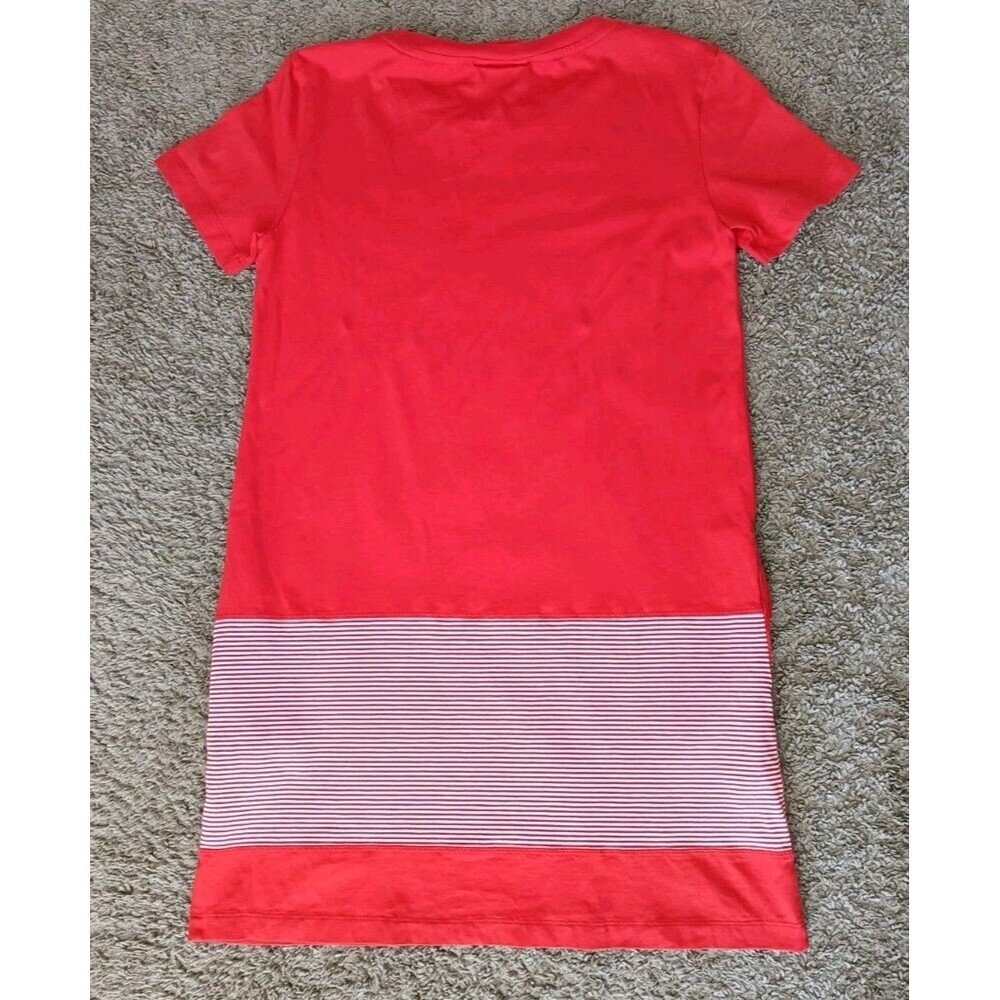 Lacoste Dress Women's Size 34 Red Stripe Embroidered Crocodile Pockets - Picture 4 of 6